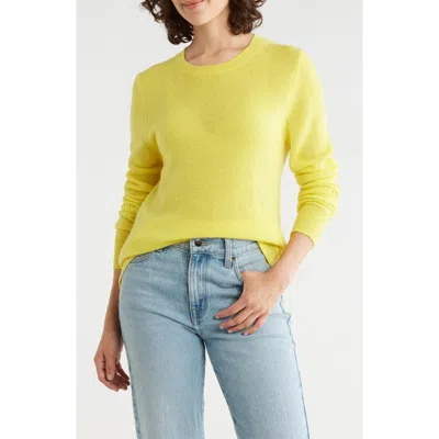 Nordstrom Cashmere Crewneck Sweater In Yellow
