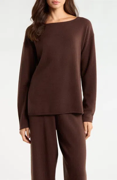 Nordstrom Cashmere Lounge Top In Brown