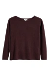 Nordstrom Cashmere Lounge Top In Burgundy