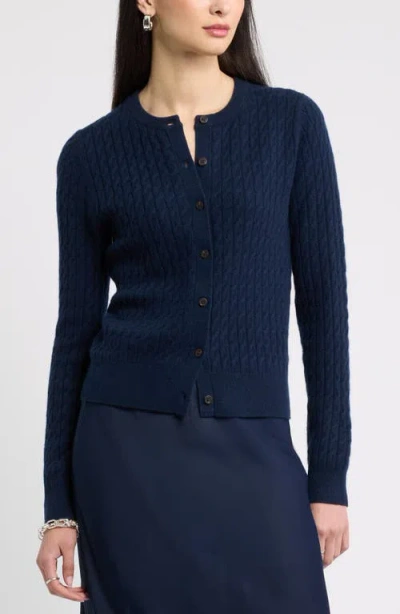 Nordstrom Cashmere Mini Cable Cardigan In Multi