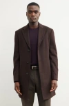Nordstrom Cashmere Overcoat In Brown
