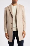 Nordstrom Cashmere Overcoat In Brown Taupe