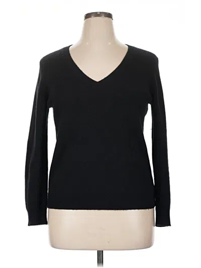 Pre-owned Nordstrom Cashmere Pullover Sweater In Black