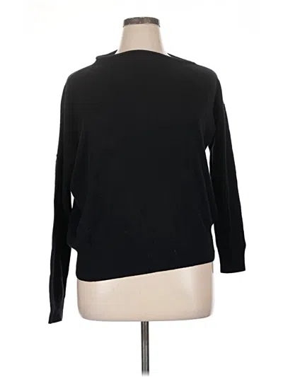 Pre-owned Nordstrom Cashmere Pullover Sweater In Black