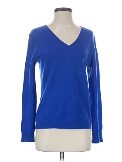 Pre-owned Nordstrom Cashmere Pullover Sweater In Blue