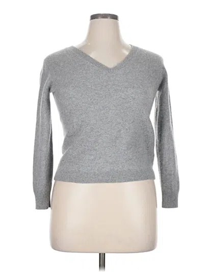 Pre-owned Nordstrom Cashmere Pullover Sweater In Gray