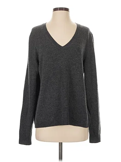 Pre-owned Nordstrom Cashmere Pullover Sweater In Gray