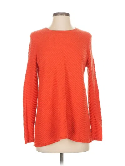 Pre-owned Nordstrom Cashmere Pullover Sweater In Orange