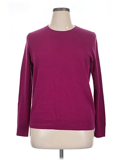 Pre-owned Nordstrom Cashmere Pullover Sweater In Purple
