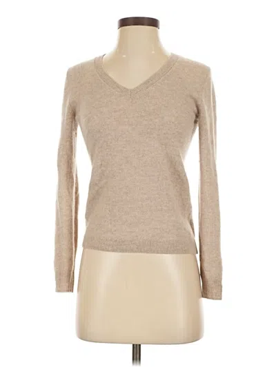 Pre-owned Nordstrom Cashmere Pullover Sweater In Tan