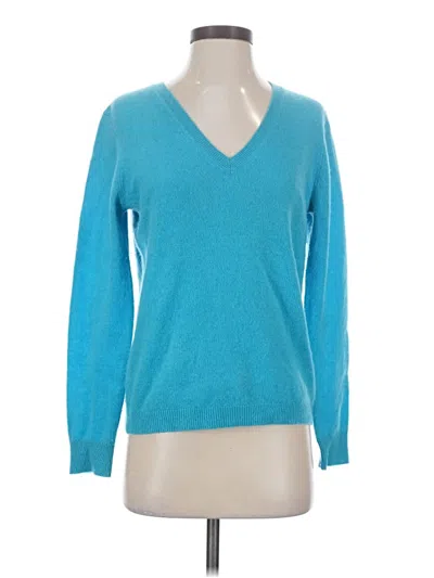 Pre-owned Nordstrom Cashmere Pullover Sweater In Teal