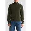 Nordstrom Cashmere Quarter Zip Sweater In Green