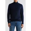 Nordstrom Cashmere Quarter Zip Sweater In Blue