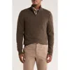 Nordstrom Cashmere Quarter Zip Sweater In Brown