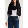 Nordstrom Cashmere Rib Scarf In Black