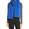 Nordstrom Cashmere Rib Scarf In Blue Surf