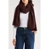 Nordstrom Cashmere Rib Scarf In Burgundy