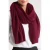 Nordstrom Cashmere Rib Scarf In Burgundy