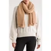 Nordstrom Cashmere Rib Scarf In Camel