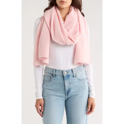 Nordstrom Cashmere Rib Scarf In Pink