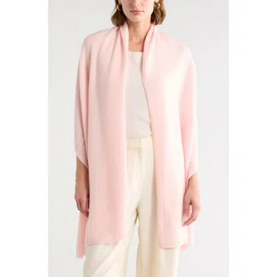 Nordstrom Cashmere Rib Scarf In Pink Cream