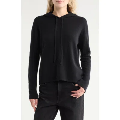Nordstrom Cashmere Sweater Hoodie In Black