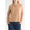 Nordstrom Cashmere Sweater Hoodie In Orange