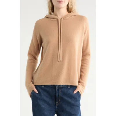 Nordstrom Cashmere Sweater Hoodie In Orange