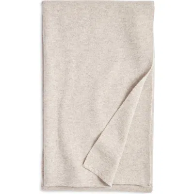 Nordstrom Cashmere Throw Blanket In Beige Birch Heather
