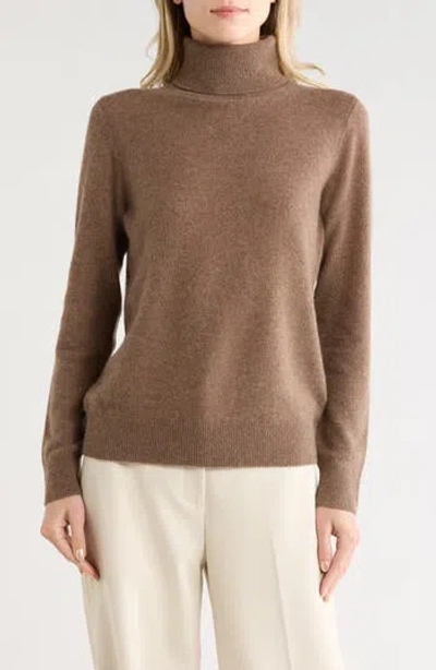 Nordstrom Cashmere Turtleneck Sweater In Brown