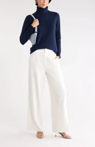 Nordstrom Cashmere Turtleneck Sweater In Blue