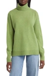 Nordstrom Cashmere Turtleneck Sweater In Olive Epsom