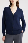 Nordstrom Cashmere V-neck Cardigan In Blue