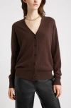 Nordstrom Cashmere V-neck Cardigan In Brown