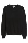 Nordstrom Cashmere V-neck Sweater In Black