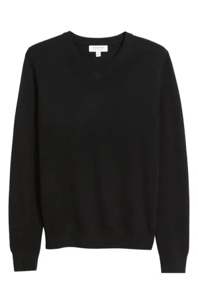 Nordstrom Cashmere V-neck Sweater In Black