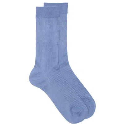 Nordstrom Casual Rib Crew Socks In Blue
