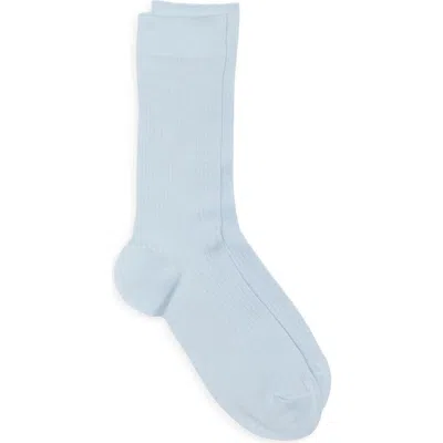 Nordstrom Casual Rib Crew Socks In Gray