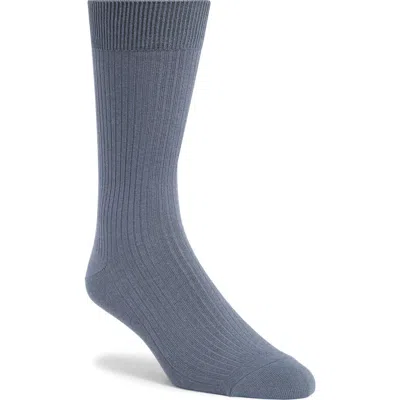 Nordstrom Casual Rib Crew Socks In Purple