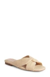 Nordstrom Cerise Slide Sandal In Natural Raffia