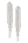 Nordstrom Chain & Crystal Fringe Drop Earrings