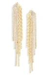 Nordstrom Chain & Crystal Fringe Drop Earrings