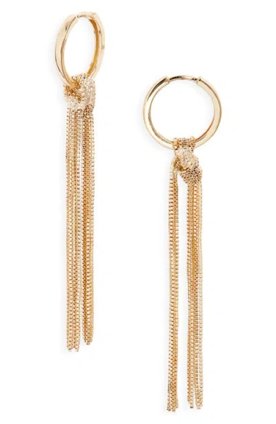 Nordstrom Chain Fringe Hoop Earrings In Gold