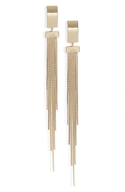 Nordstrom Chain Fringe Linear Drop Earrings In Gold