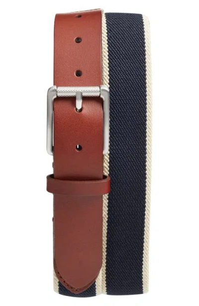 Nordstrom Charl Woven Leather Tip Belt In Brown