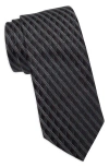 Nordstrom Chaselli Grid Silk Jacquard Tie In Black