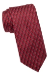 Nordstrom Chaselli Grid Silk Jacquard Tie In Burgundy