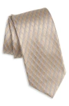 Nordstrom Chaselli Grid Silk Jacquard Tie In Taupe