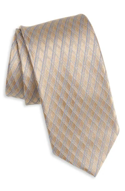 Nordstrom Chaselli Grid Silk Jacquard Tie In Taupe