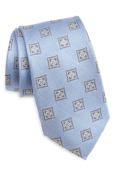 Nordstrom Check Jacquard Silk Tie In Blue
